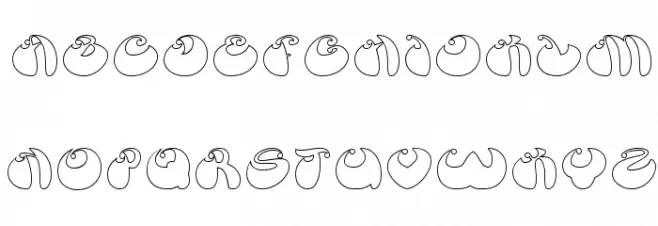 BUTTERFLY-Hollow フォント 大文字