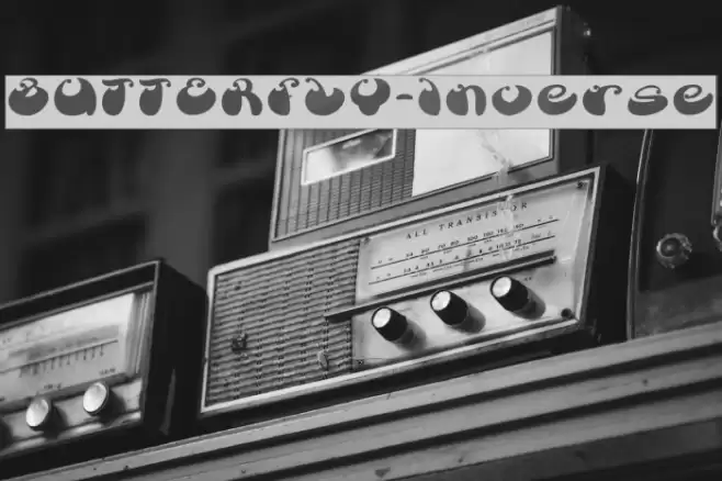 BUTTERFLY-Inverse Font examples