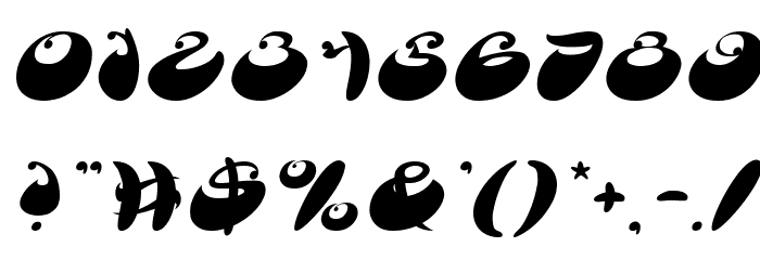 BUTTERFLY Italic Font OTHER CHARS