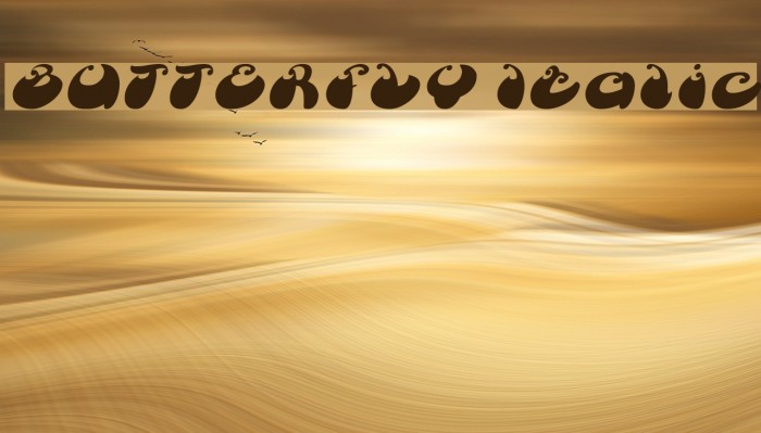 BUTTERFLY Italic Font examples