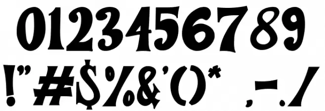 BUZTERY Font OTHER CHARS