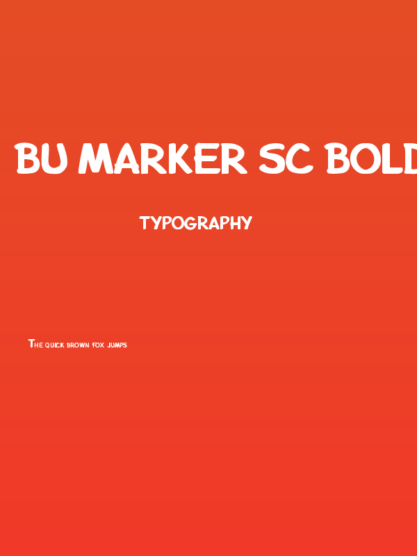 Bu Marker SC Bold Poster