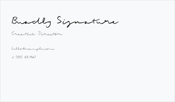 Buadly Signature Business Card