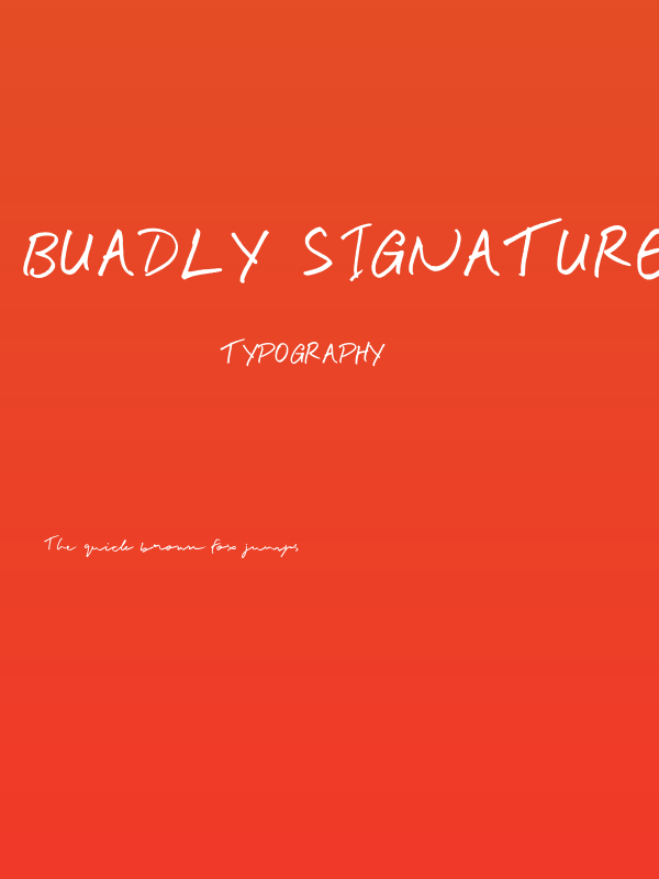 Buadly Signature Poster