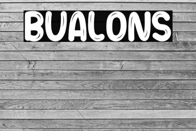 Bualons Font examples