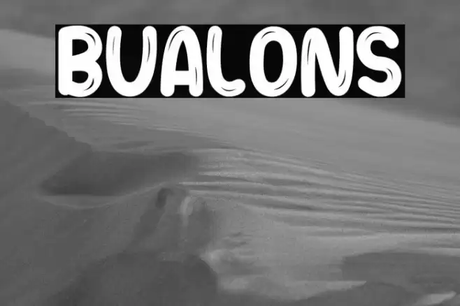 Bualons Font examples