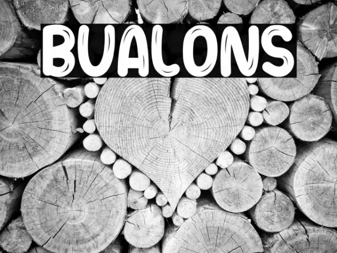 Bualons Font examples