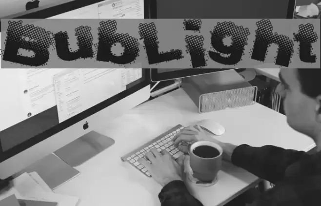 BubLight Font examples