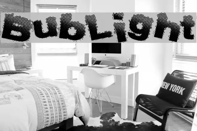 BubLight Font examples