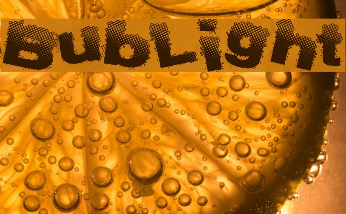BubLight Font examples