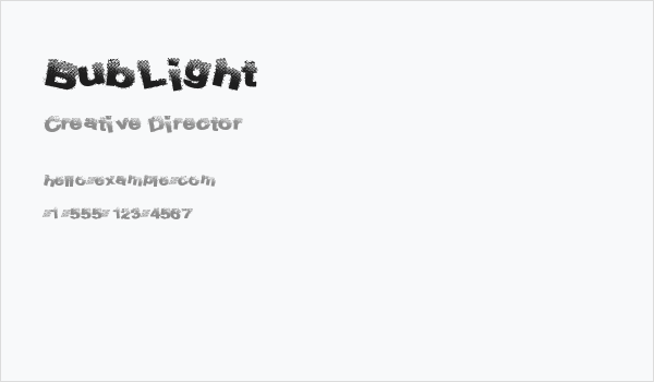 BubLight Business Card