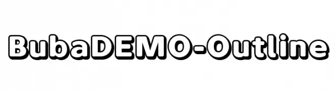 BubaDEMO-Outline  Frei Schriftart Herunterladen
