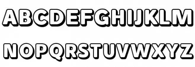 BubaDEMO-Outline Schriftart Groß