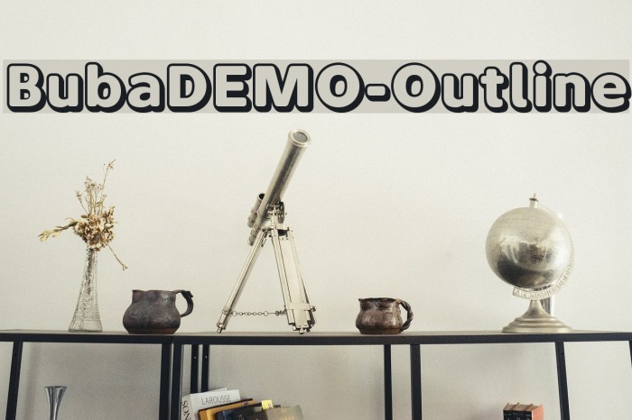 BubaDEMO-Outline Font examples