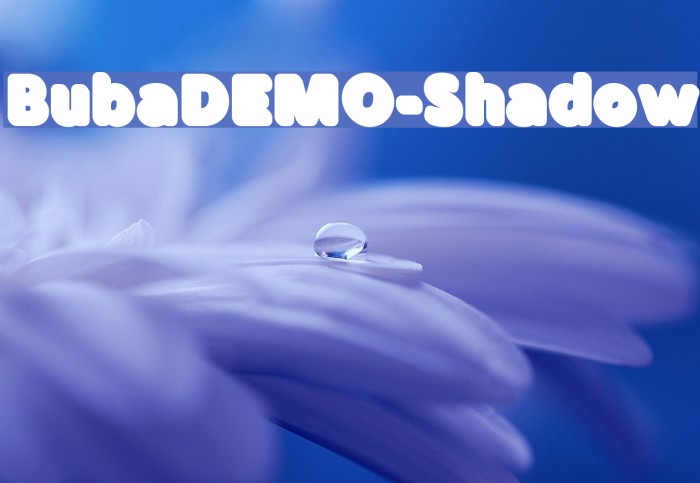BubaDEMO-Shadow Font examples