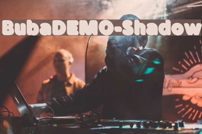 BubaDEMO-Shadow Font examples