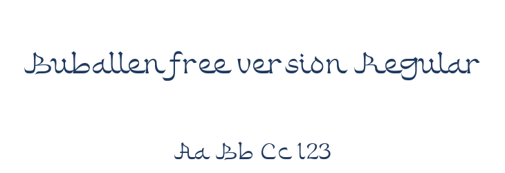 Buballen free version Regular Font Preview