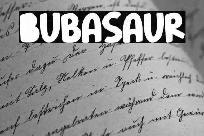 Bubasaur Font examples
