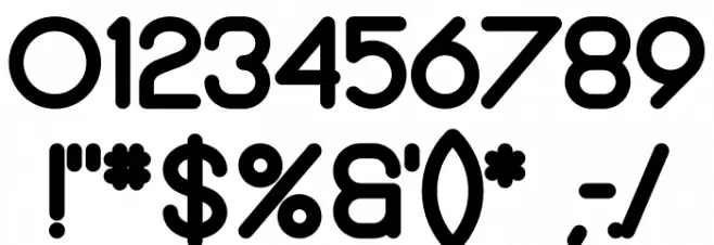 Bubbble Gum Black Font OTHER CHARS