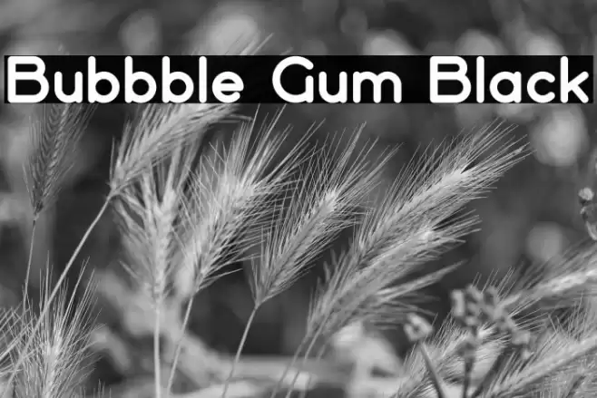Bubbble Gum Black Font examples