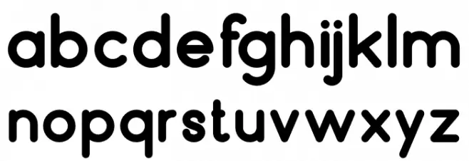 Bubbble Gum Black خط أحرف صغيرة