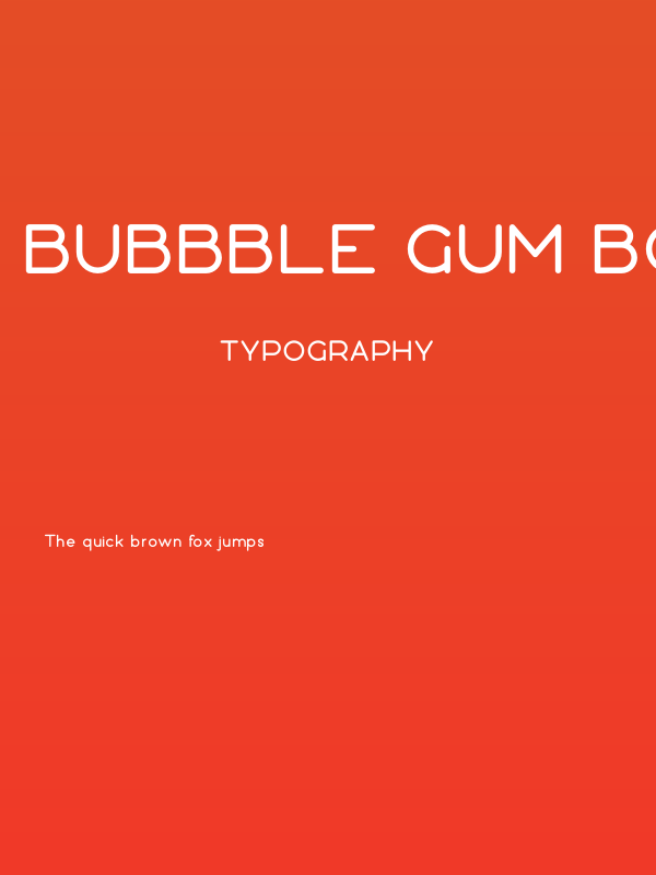 Bubbble Gum Bold Poster