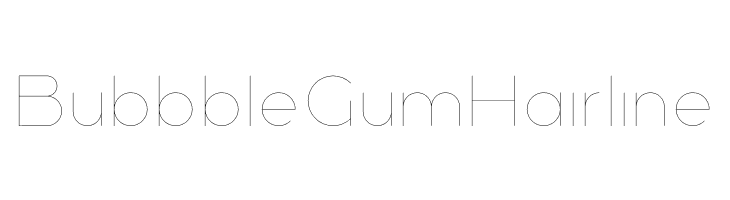Bubbble Gum Hairline  Скачать бесплатные шрифты