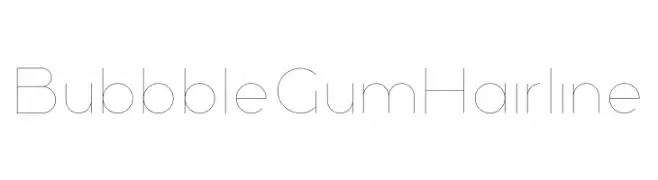 Bubbble Gum Hairline  Frei Schriftart Herunterladen