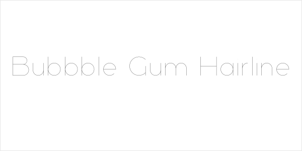 Bubbble Gum Hairline Logo