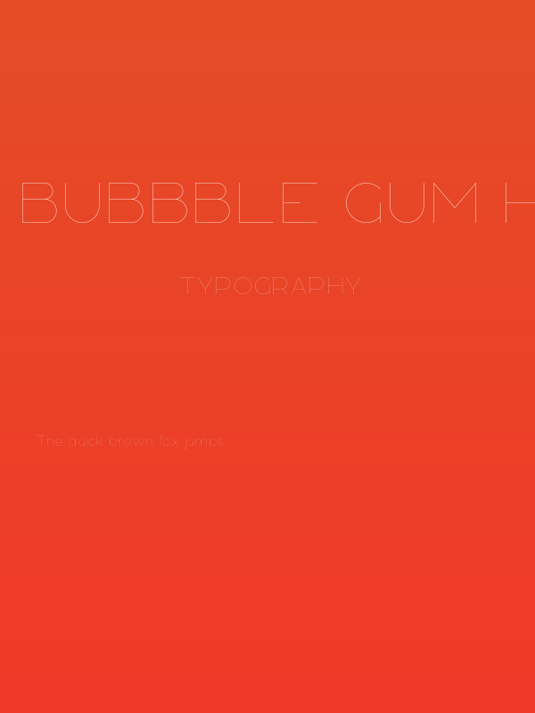 Bubbble Gum Hairline Poster