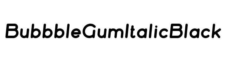Bubbble Gum Italic Black  Frei Schriftart Herunterladen