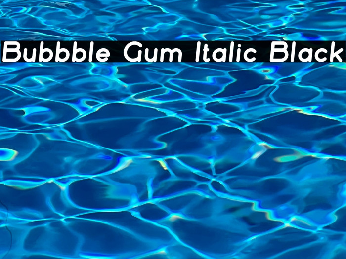Bubbble Gum Italic Black Example 1