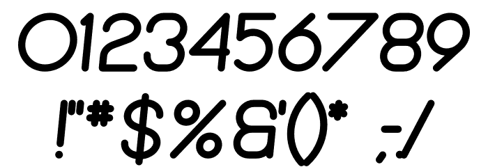 Bubbble Gum Italic Bold Font OTHER CHARS