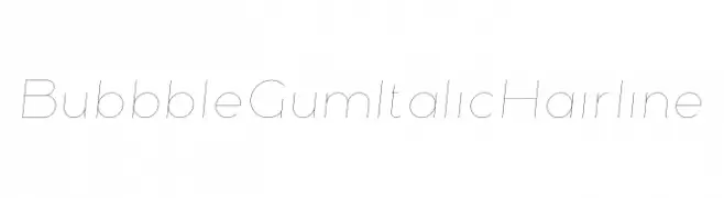 Bubbble Gum Italic Hairline  baixar fontes gratis