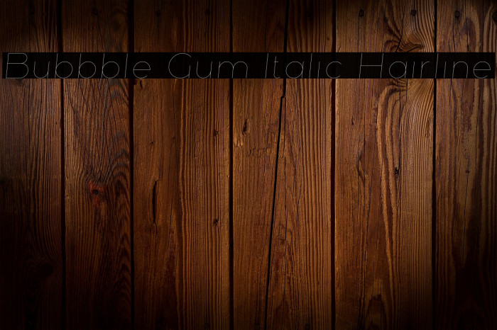 Bubbble Gum Italic Hairline Example 1