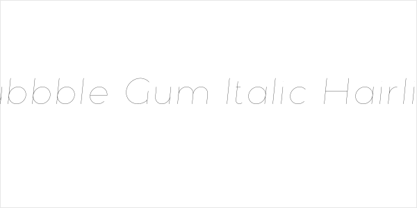 Bubbble Gum Italic Hairline Logo