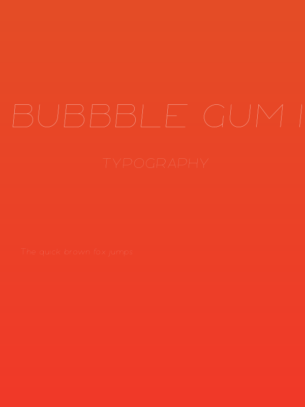 Bubbble Gum Italic Hairline Poster