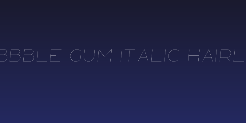 Bubbble Gum Italic Hairline Social Header