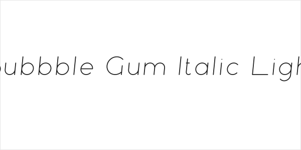 Bubbble Gum Italic Light Logo