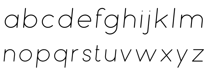 Bubbble Gum Italic Light Font LOWERCASE