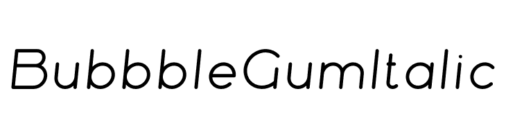 Bubbble Gum Italic  Frei Schriftart Herunterladen