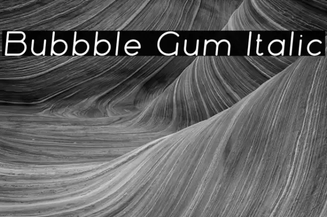 Bubbble Gum Italic Font examples