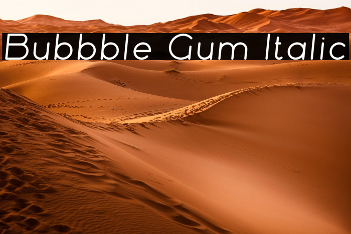 Bubbble Gum Italic Example 2