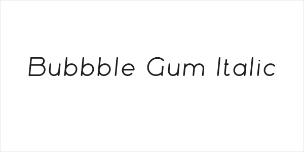 Bubbble Gum Italic Logo