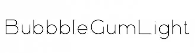 Bubbble Gum Light  Frei Schriftart Herunterladen