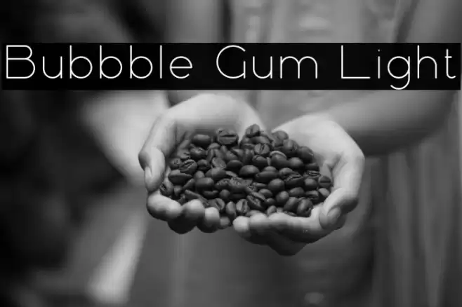 Bubbble Gum Light Font examples