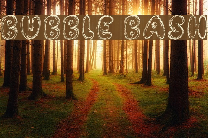 Bubble Bash Font examples