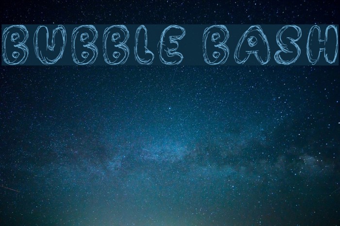 Bubble Bash Font examples