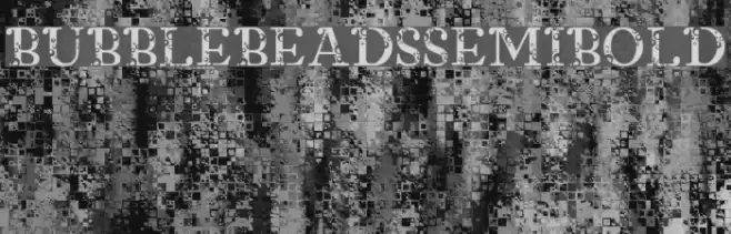 Bubble Beads SemiBold Font examples