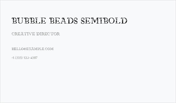 Bubble Beads SemiBold Business Card